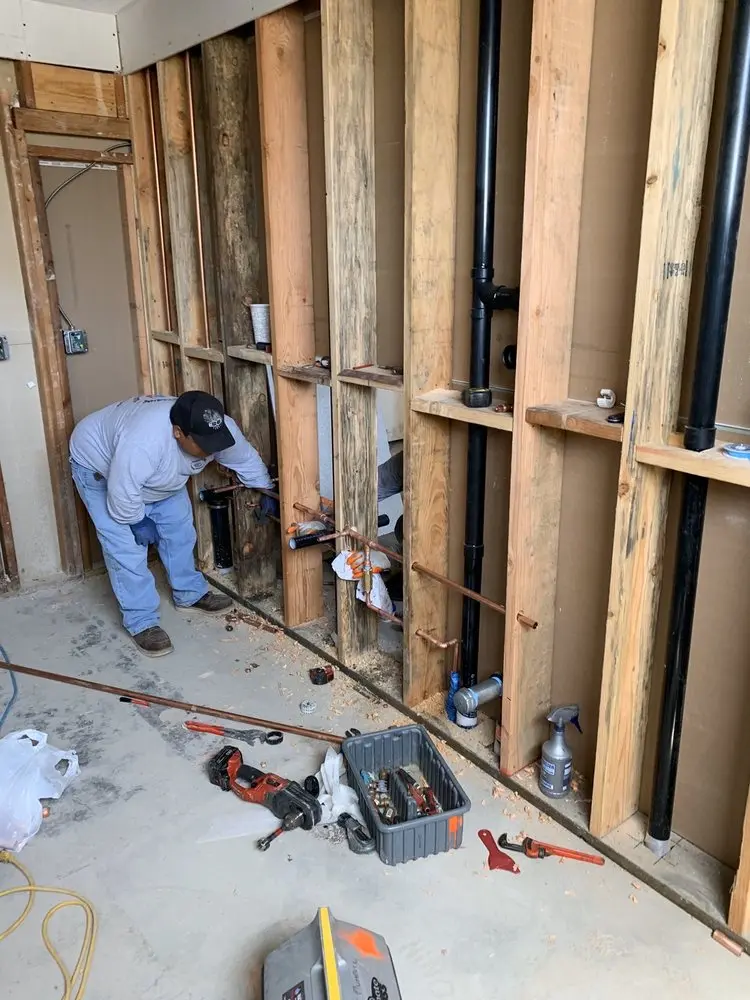 Commercial rough-in plumbing for Water Heater Replacement in Frenchtown